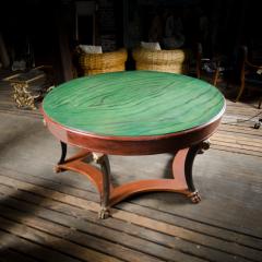 An Empire style round center library table late 19thC - 2407261