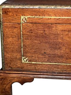 An English 19th Century Mahogany Campaign Trunk Chest with Brass Detailing - 3722539