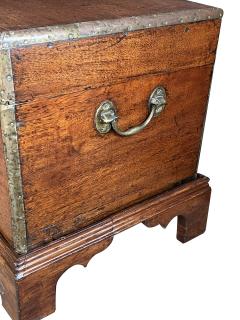 An English 19th Century Mahogany Campaign Trunk Chest with Brass Detailing - 3722542
