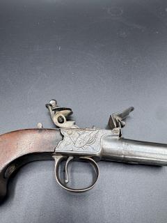 An English Flintlock Screwbarrel Boxlock Pistol - 4415438