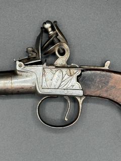 An English Flintlock Screwbarrel Boxlock Pistol - 4415444