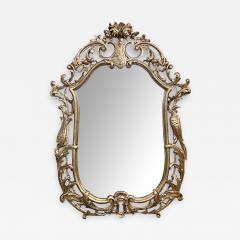 An English George II Style Cartouche shaped Giltwood Mirror with Ho Ho Birds - 3241205