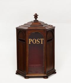 An English Mahogany and Eglomise Post Box - 3149183