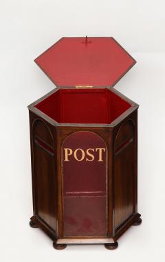 An English Mahogany and Eglomise Post Box - 3149187