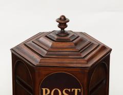 An English Mahogany and Eglomise Post Box - 3149188