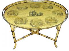 An English Yellow Oval Tole Tray - 3275344