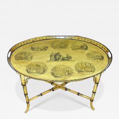 An English Yellow Oval Tole Tray - 3281606