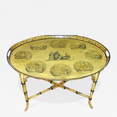 An English Yellow Oval Tole Tray - 3403473