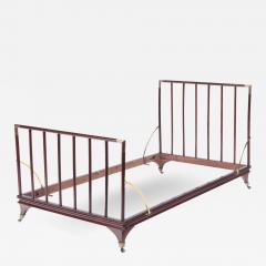 An English brass mounted mahogany campaign bed circa 1900  - 2719985