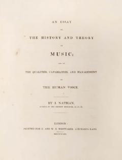 An Essay on The History and Theory of Music by ISAAC NATHAN  - 2766469