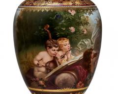 An Exceptional Berlin KPM Iridescent Jeweled Porcelain Vase The Spring Dance  - 3979310