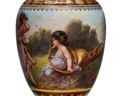 An Exceptional Berlin KPM Iridescent Jeweled Porcelain Vase The Spring Dance  - 3979311