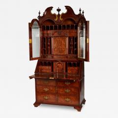 An Exceptional Burl Walnut Bureau Bookcase - 4379417
