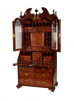 An Exceptional Burl Walnut Bureau Bookcase - 4379418