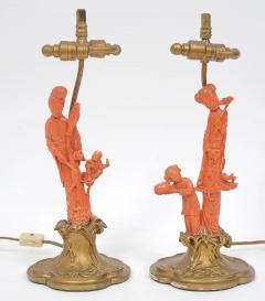 An Exceptional Edward I Farmer Jade and Coral Clock Garniture with Lamps - 4624231