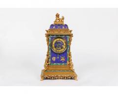 An Exceptional French Japonisme Ormolu and Champleve Enamel Five Piece Clock Set - 3979206