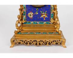 An Exceptional French Japonisme Ormolu and Champleve Enamel Five Piece Clock Set - 3979213