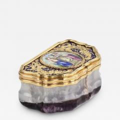 An Exceptional Gold Mounted Amethyst Snuff Box By Johann Keibel St Petersburg - 4788354
