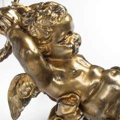 An Exceptional Pair of Ormolu Glass Triton Wall Lights by Lerolle of Paris - 4140699