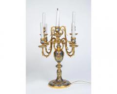 An Exceptional Suite of Champleve Enamel Ormolu Candelabra by Sevin Barbedienne - 3979291