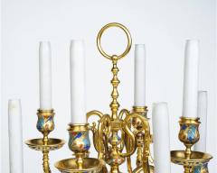 An Exceptional Suite of Champleve Enamel Ormolu Candelabra by Sevin Barbedienne - 3979292