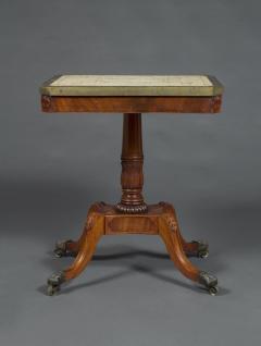 An Exceptionally Rare Table The Top Inlaid With Equine Teeth - 2212757