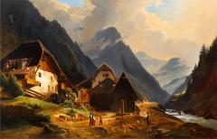 An Expansive Alpine Landscape 19th Century - 4459145