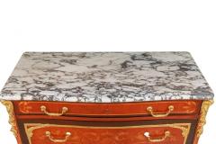 An Exquisite French Ormolu Mounted Mahogany Parquetry Marble Top Commode C 1870 - 2704388