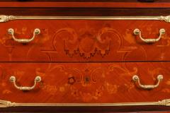 An Exquisite French Ormolu Mounted Mahogany Parquetry Marble Top Commode C 1870 - 2704389
