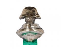 An Exquisite French Silver and Malachite Bust of Napoleon By Emile Pinedo - 4092614