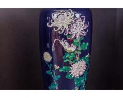 An Exquisite Pair Of Japanese Cloisonn Enamel Vases with Chrysanthemum Blossoms - 3470658