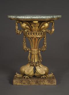 An Extraordinary Pair Of Giltwood Side Tables With Carved Chinese Pheasants - 2189686