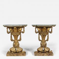 An Extraordinary Pair Of Giltwood Side Tables With Carved Chinese Pheasants - 2191237