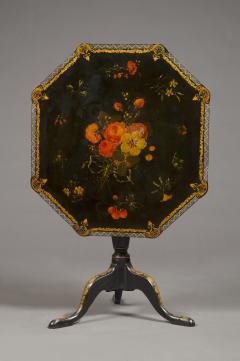 An Extremely Rare Pair Of George III Lacquer And T le Peinte Center Tables - 1376159