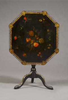 An Extremely Rare Pair Of George III Lacquer And T le Peinte Center Tables - 1376160