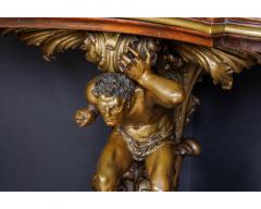 An Important Italian Kingwood and Patinated Bronze Figural Table Circa 1870 - 3470643