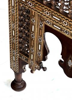 An Impressively Large Pair of Moorish Inlaid Square Side End Tables - 3114388