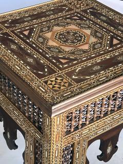 An Impressively Large Pair of Moorish Inlaid Square Side End Tables - 3114390