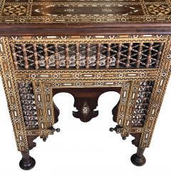 An Impressively Large Pair of Moorish Inlaid Square Side End Tables - 3114394