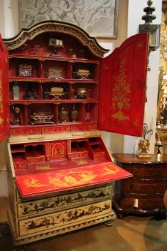 An Incomparable 18th Century Venetian Chinoiserie Secretaire - 3501411