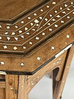 An Intricately Inlaid Anglo Indian Octagonal Side traveling Table - 3467190