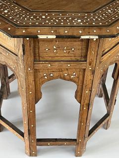 An Intricately Inlaid Anglo Indian Octagonal Side traveling Table - 3467191