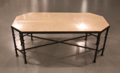 An Iron Coffee Table with Limestone Top USA circa 2000 - 4793447
