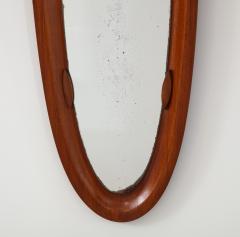 An Italian 1950s Teak Wood Molded Mirror Frame - 2093364