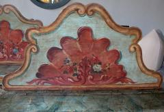 An Italian Baroque Style Hand painted Pine Highback Blanket Bench - 3235172