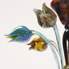 An Italian Multi Color Murano Glass 8 arm Chandelier C 1985  - 4307541