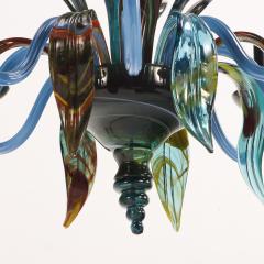 An Italian Multi Color Murano Glass 8 arm Chandelier C 1985  - 4307546