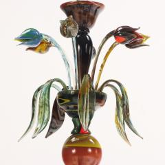 An Italian Multi Color Murano Glass 8 arm Chandelier C 1985  - 4307549