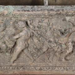 An Italian Terracotta rectangular planter with cherubs at play C 1930  - 2689516