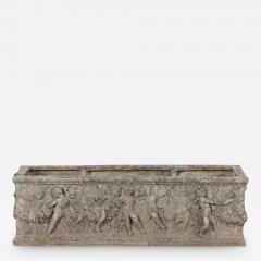 An Italian Terracotta rectangular planter with cherubs at play C 1930  - 2691516